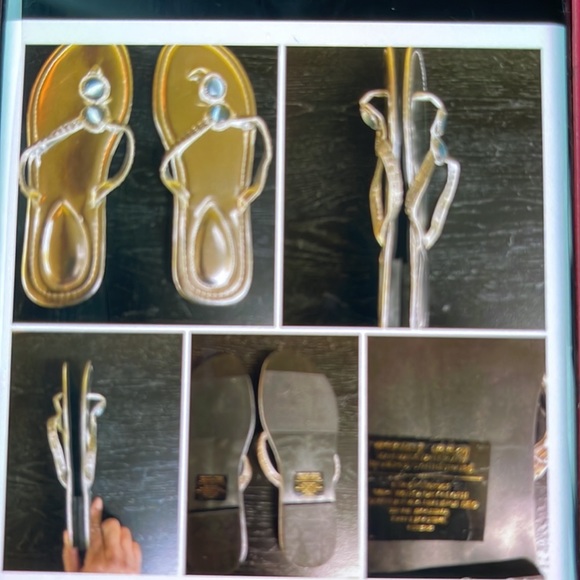 EARTHBOUND XL LONG GREY HALTER DRESS W/RUFFLE HEM MULTICOLORED PATTERN & SANDAL - Picture 8 of 8